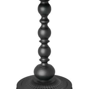 floydsummit Metal Round End Table, Small Pedestal Side Table for Living Room or Patio, 13.8" x 20.5", Matte Black